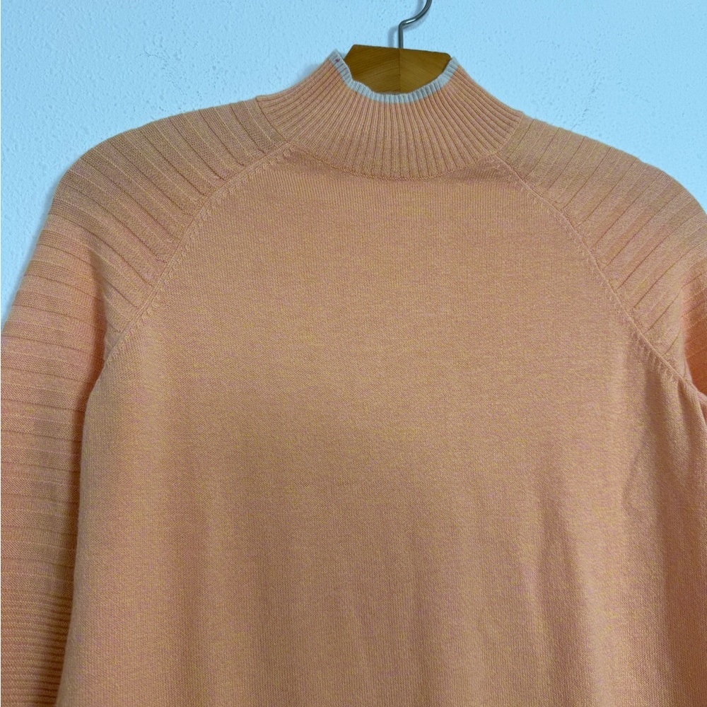 Smartwool Women's Edgewood Mock Neck Knit Sweater Orange Wool Blend XS - Picture 7 of 8